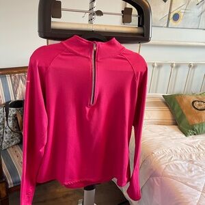 Quarter zip fleece lined active top